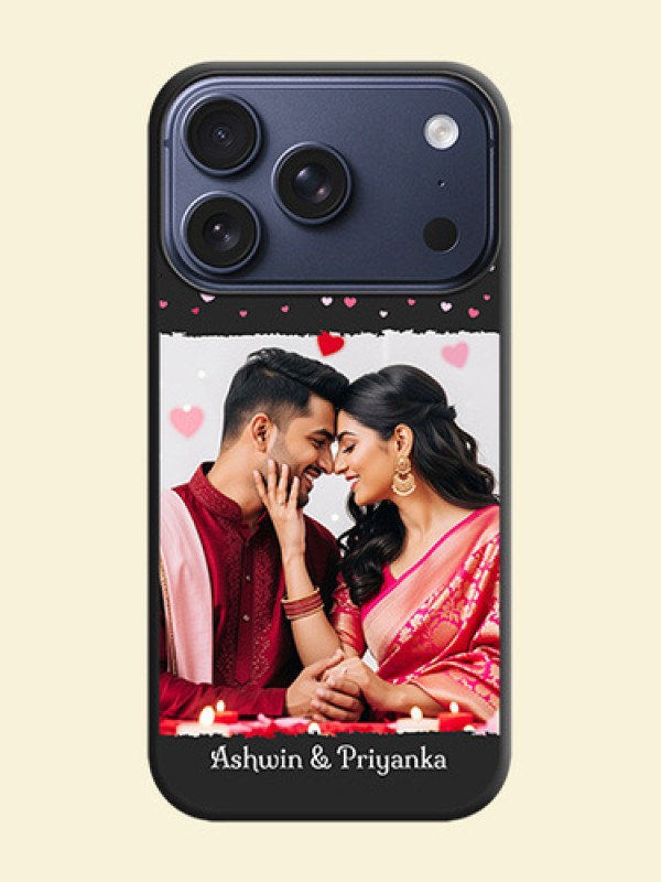 Fall in Love with Your Partner on Photo On Space Black Custom Soft Matte Mobile Back Cover - Apple iPhone 17 Pro