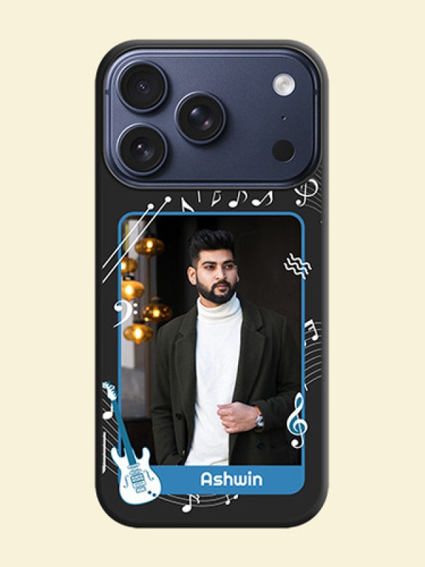 Musical Theme Design with Text on Photo On Space Black Custom Soft Matte Mobile Back Cover - Apple iPhone 17 Pro