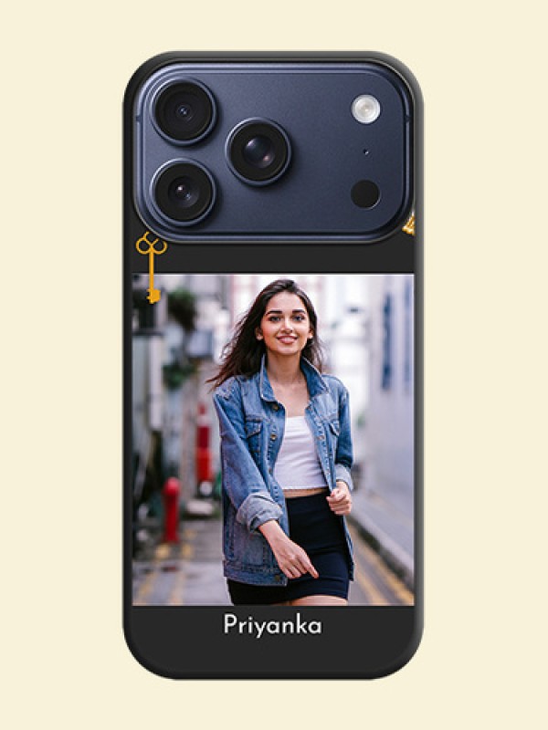 Decorative Design with Text On Space Black Custom Soft Matte Mobile Back Cover - Apple iPhone 17 Pro