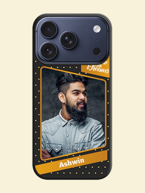 Follow Your Dreams with White Dots On Space Black Custom Soft Matte Mobile Back Cover - Apple iPhone 17 Pro