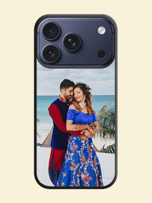 Full Single Pic Upload On Space Black Custom Soft Matte Mobile Back Cover - Apple iPhone 17 Pro
