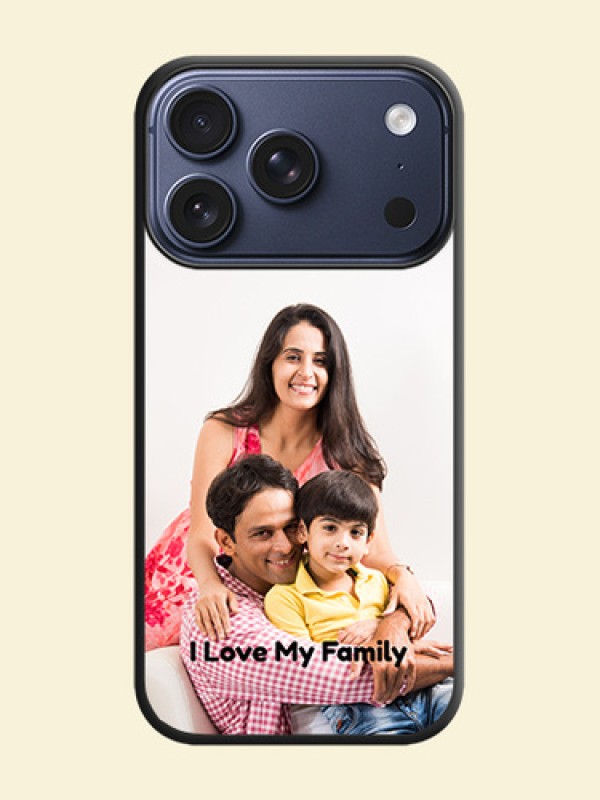 Full Single Pic Upload With Text On Space Black Custom Soft Matte Mobile Back Cover - Apple iPhone 17 Pro