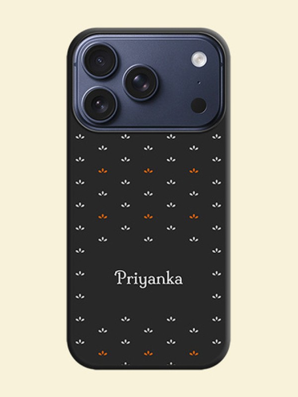 Simple Pattern With Custom Text On Space Black Custom Soft Matte Mobile Back Cover - Apple iPhone 17 Pro