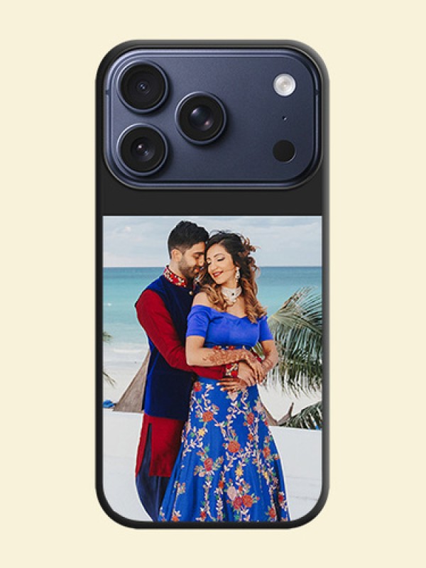 Image Upload With Space Black Color On Custom Soft Matte Mobile Back Cover - Apple iPhone 17 Pro