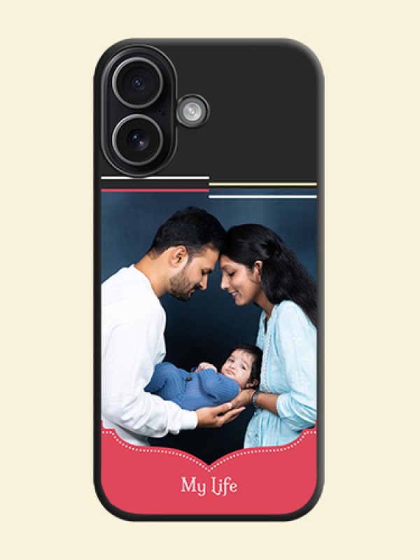 Classic Plain Design with Name On Space Black Custom Soft Matte Mobile Back Cover - Apple iPhone 17