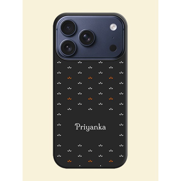 Simple Pattern With Custom Text On Space Black Custom Soft Matte Mobile Back Cover - Apple iPhone 18 Pro Simple Pattern With Custom Text On Space Black Custom Soft Matte Mobile Back Cover - Apple iPhone 18 Pro