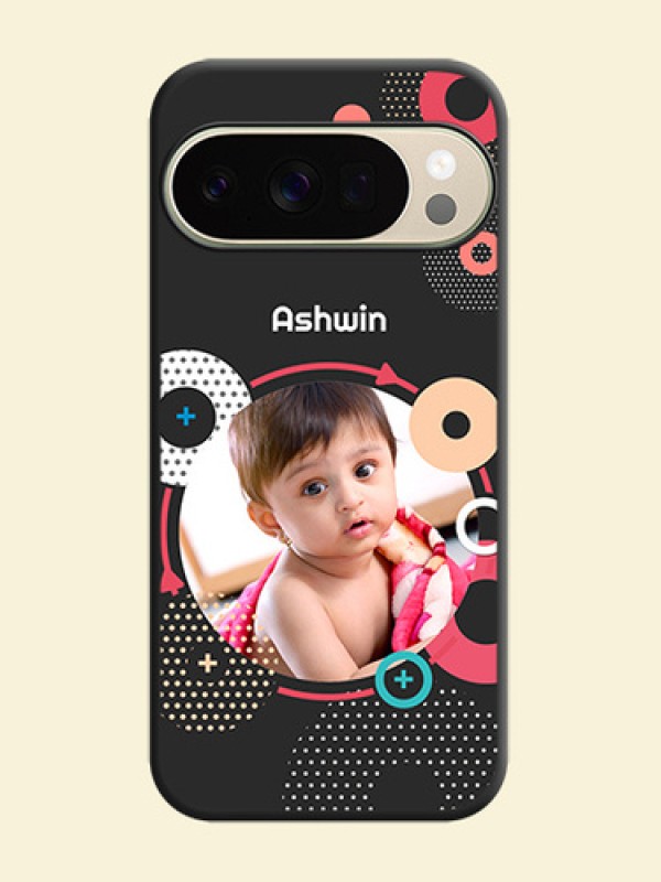 Multicoloured Round Image On Space Black Custom Soft Matte Mobile Back Cover - Google Pixel 10 Pro 5G
