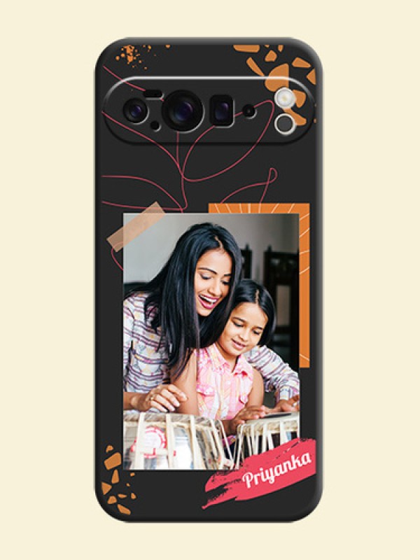 Orange Photo Frame On Space Black Custom Soft Matte Mobile Back Cover - Google Pixel 10 Pro XL 5G