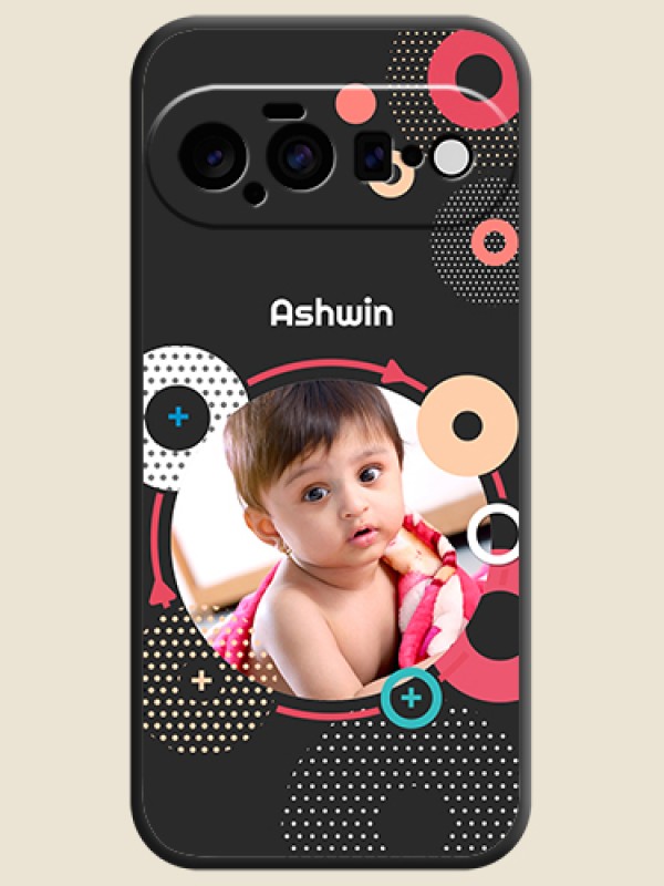 Multicoloured Round Image On Space Black Custom Soft Matte Mobile Back Cover - Google Pixel 11 5G