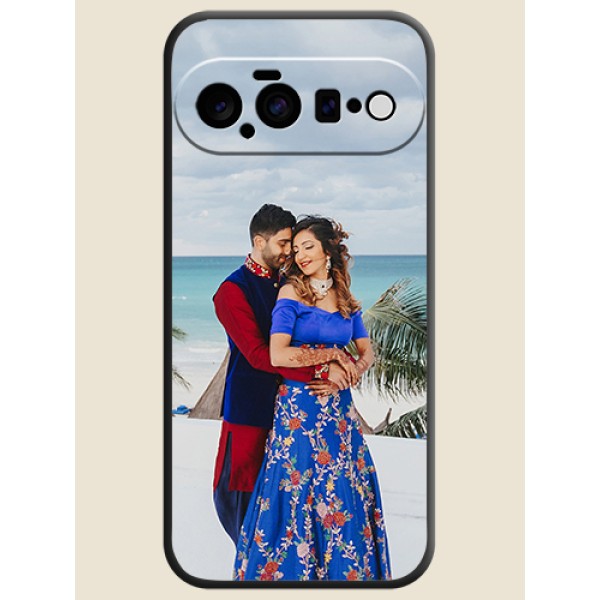 Full Single Pic Upload On Space Black Custom Soft Matte Mobile Back Cover - Google Pixel 11 5G