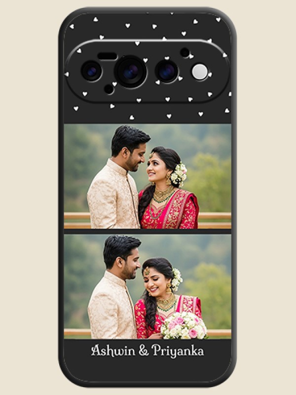 Miniature Love Symbols with Name On Space Black Custom Soft Matte Mobile Back Cover - Google Pixel 11 Pro 5G