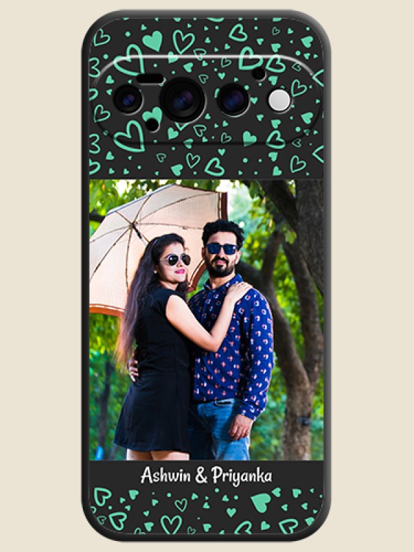 Sea Green Indefinite Love Pattern on Photo On Space Black Custom Soft Matte Mobile Back Cover - Google Pixel 11 Pro 5G