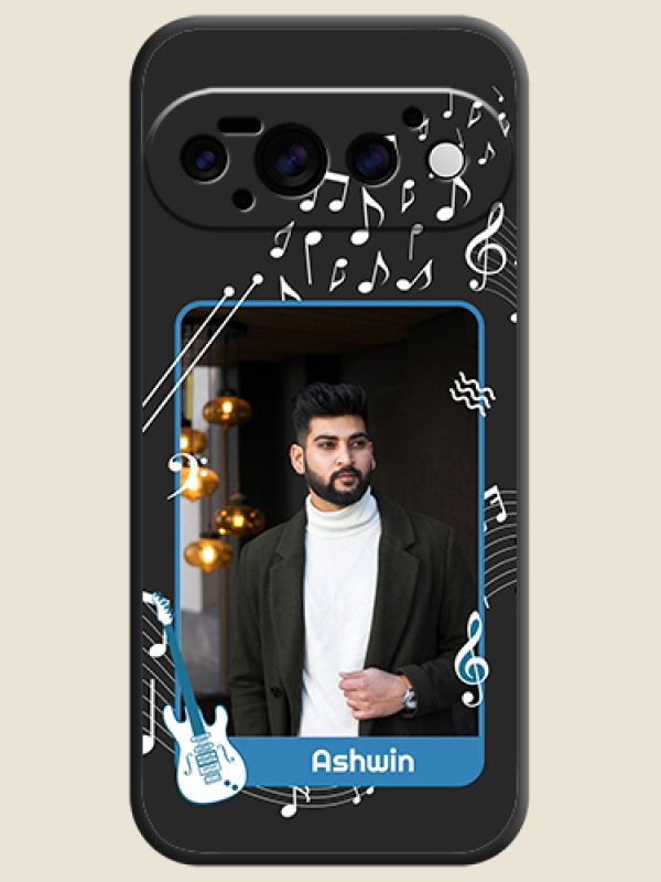 Musical Theme Design with Text on Photo On Space Black Custom Soft Matte Mobile Back Cover - Google Pixel 11 Pro 5G