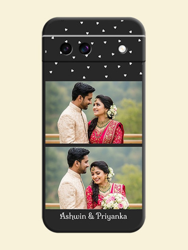 Miniature Love Symbols with Name On Space Black Custom Soft Matte Mobile Back Cover - Google Pixel 8A 5G