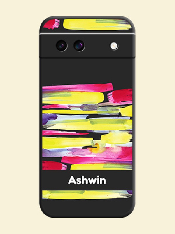 Brush Coloured On Space Black Custom Soft Matte Mobile Back Cover - Google Pixel 8A 5G