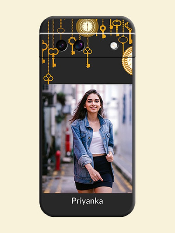 Decorative Design with Text On Space Black Custom Soft Matte Mobile Back Cover - Google Pixel 8A 5G