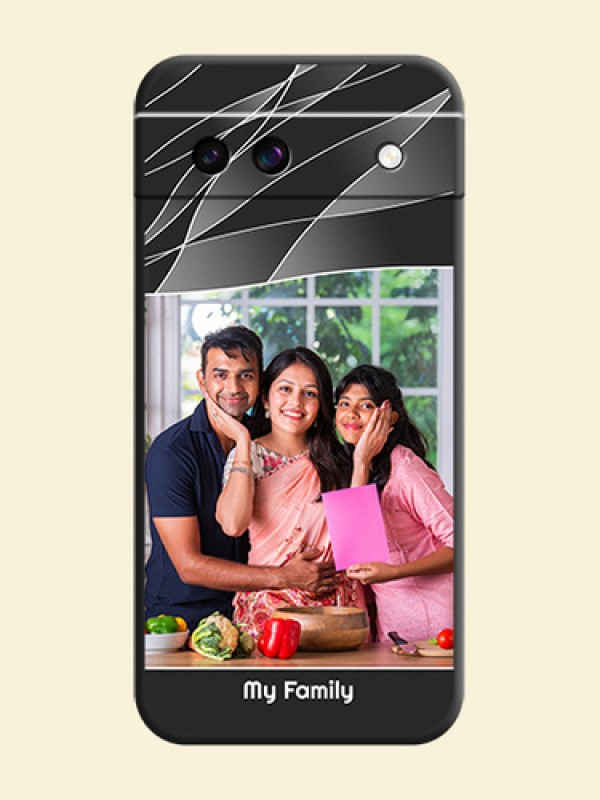 Mixed Wave Lines on Photo On Space Black Custom Soft Matte Mobile Back Cover - Google Pixel 8A 5G