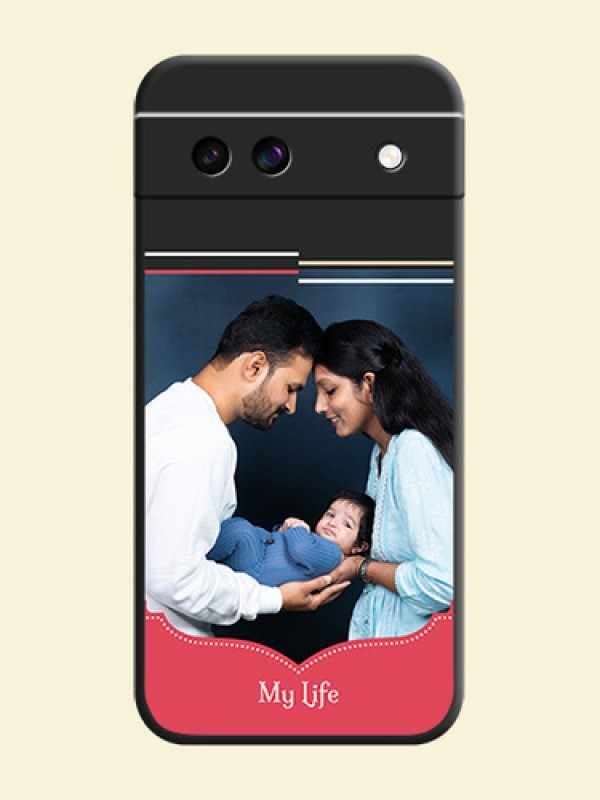 Classic Plain Design with Name On Space Black Custom Soft Matte Mobile Back Cover - Google Pixel 8A 5G