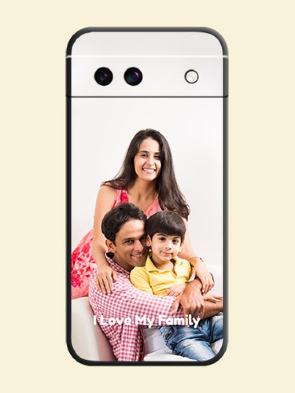 Full Single Pic Upload With Text On Space Black Custom Soft Matte Mobile Back Cover - Google Pixel 8A 5G