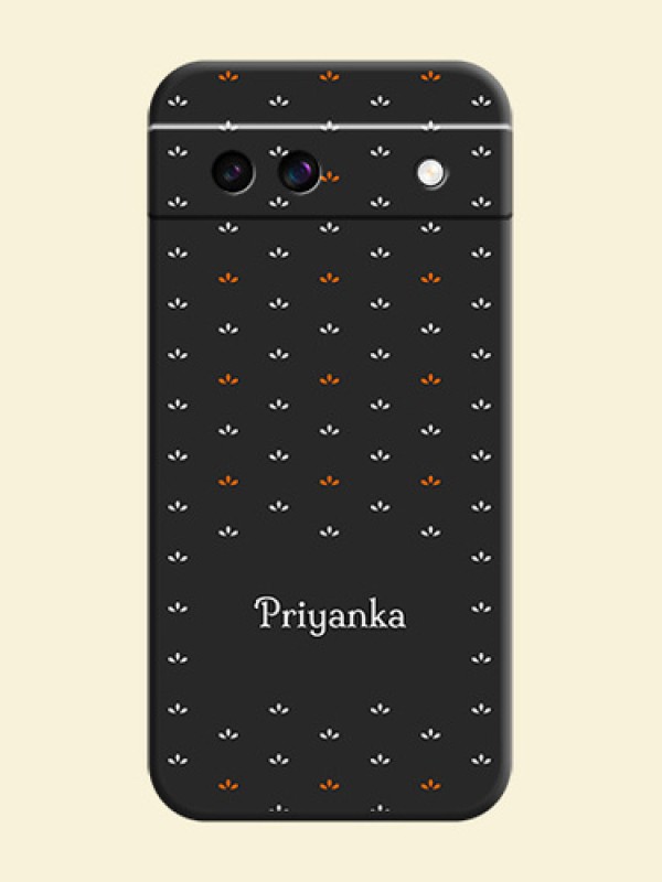 Simple Pattern With Custom Text On Space Black Custom Soft Matte Mobile Back Cover - Google Pixel 8A 5G