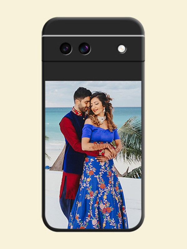 Image Upload With Space Black Color On Custom Soft Matte Mobile Back Cover - Google Pixel 8A 5G