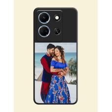 Image Upload With Space Black Color On Custom Soft Matte Mobile Back Cover - Infinix Note 30 5G