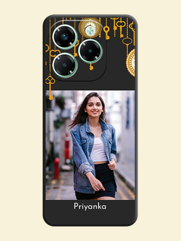 Decorative Design with Text On Space Black Custom Soft Matte Mobile Back Cover - Infinix Note 40X 5G