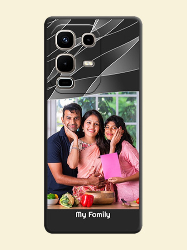 Mixed Wave Lines on Photo On Space Black Custom Soft Matte Mobile Back Cover - Infinix Note 50s 5G