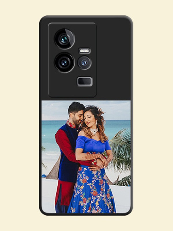 Image Upload With Space Black Color On Custom Soft Matte Mobile Back Cover - Iqoo 11 5G