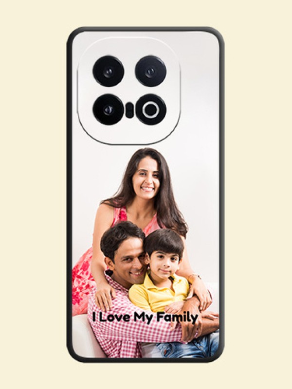 Full Single Pic Upload With Text On Space Black Custom Soft Matte Mobile Back Cover - iQOO 13 5G