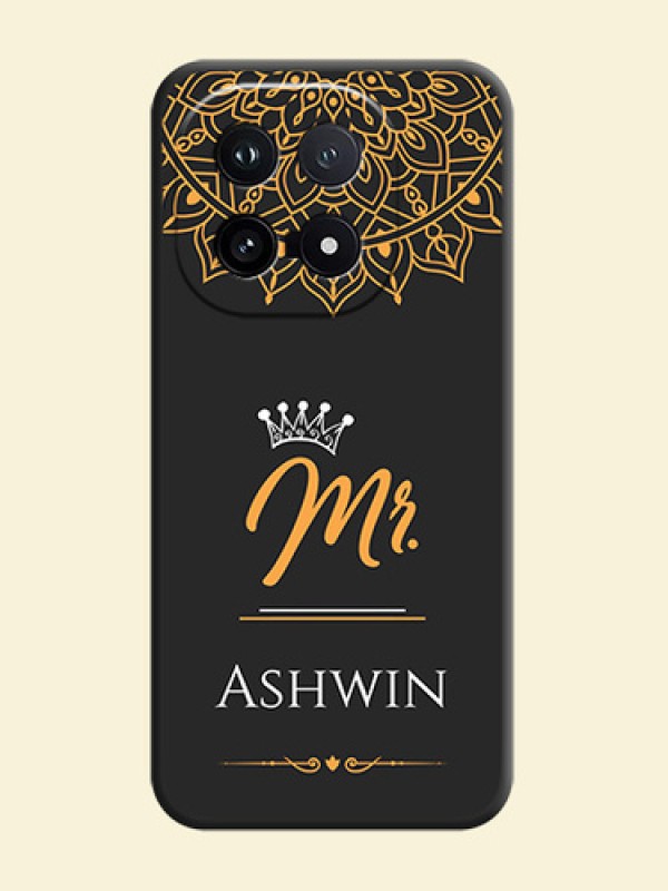 Mr Name with Floral Design On Space Black Custom Soft Matte Mobile Back Cover - iQOO 15 5G