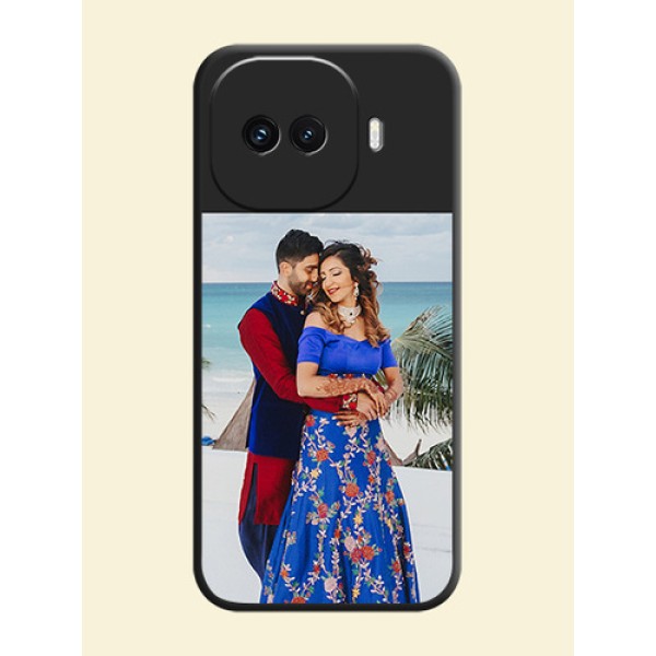Image Upload With Space Black Color On Custom Soft Matte Mobile Back Cover - iQOO 15R 5G