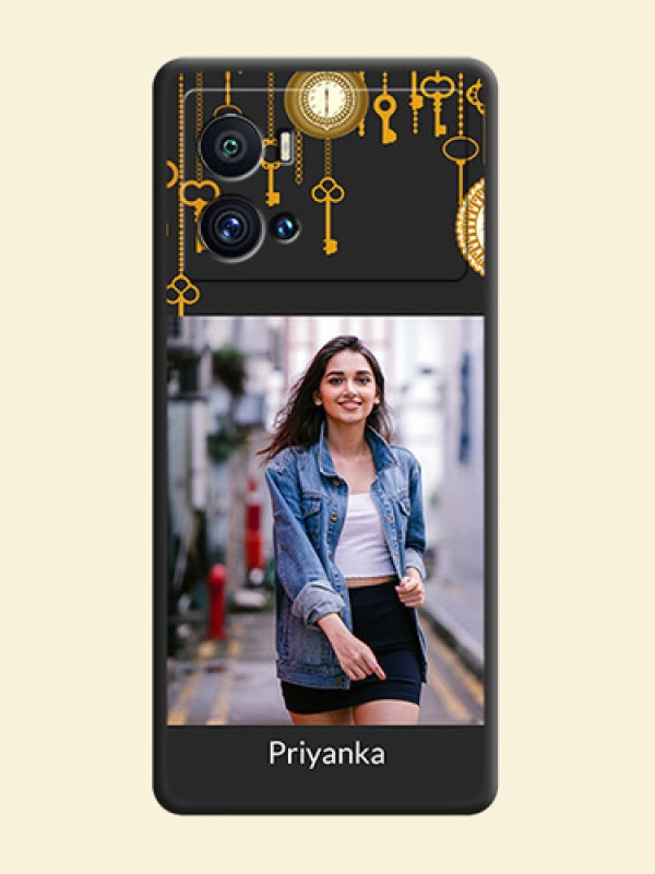 Decorative Design with Text on Space Black Custom Soft Matte Back Cover - iQOO 9 Pro 5G