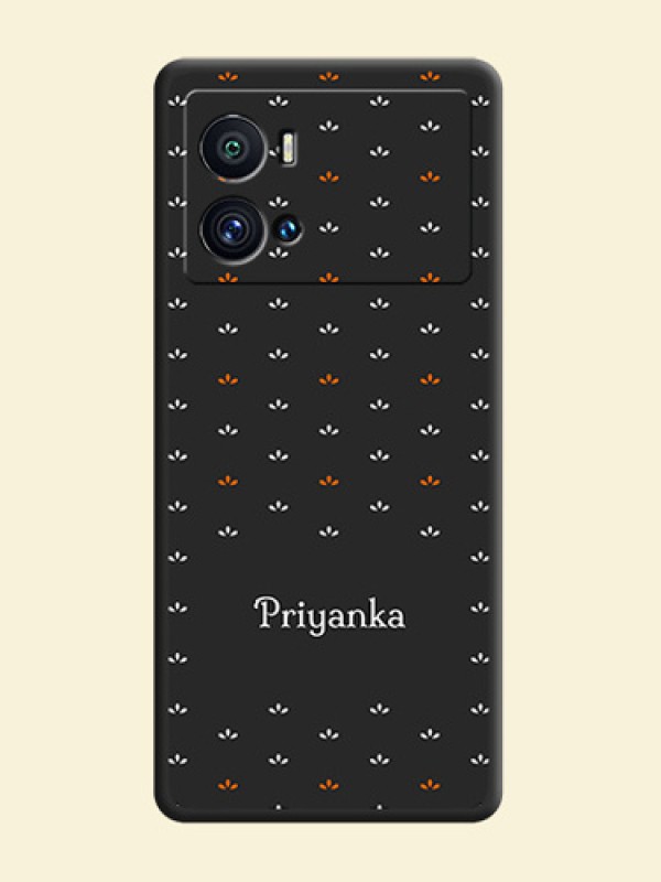 Simple Pattern With Custom Text On Space Black Personalized Soft Matte Phone Covers -Iqoo 9 Pro 5G