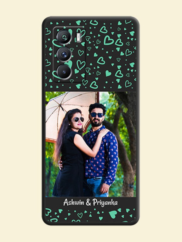 Sea Green Indefinite Love Pattern on Photo on Space Black Soft Matte Mobile Cover - iQOO 9 Se 5G