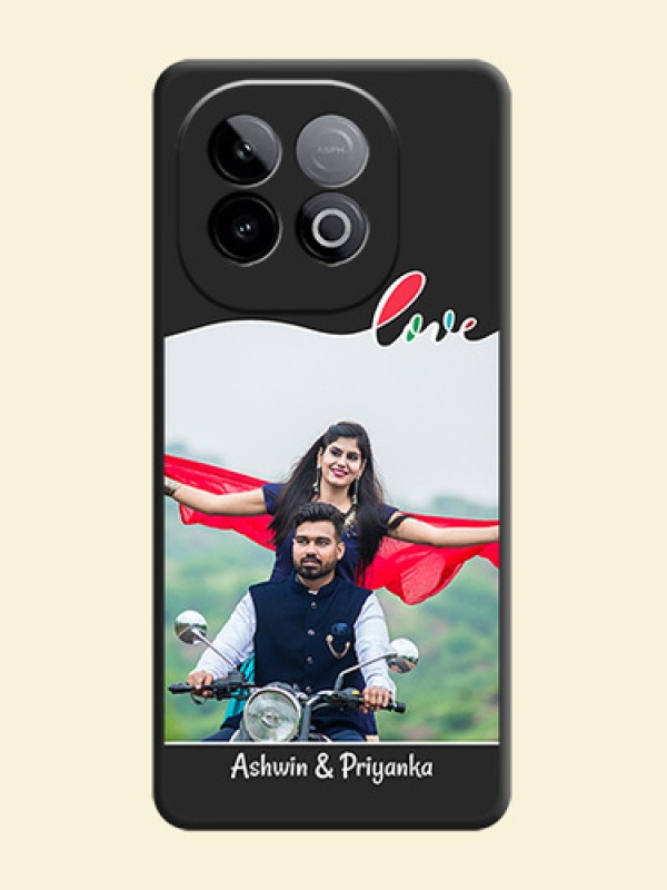 Fall in Love Pattern with Picture on Photo On Space Black Custom Soft Matte Mobile Back Cover - iQOO Neo 10 5G