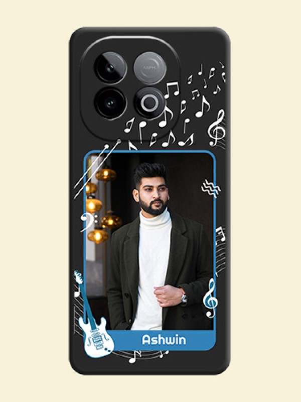 Musical Theme Design with Text on Photo On Space Black Custom Soft Matte Mobile Back Cover - iQOO Neo 10 5G