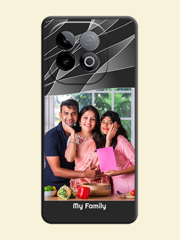 Mixed Wave Lines on Photo On Space Black Custom Soft Matte Mobile Back Cover - iQOO Neo 10 5G