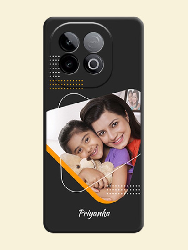 Yellow Triangle on Photo On Space Black Custom Soft Matte Mobile Back Cover - iQOO Neo 10 5G
