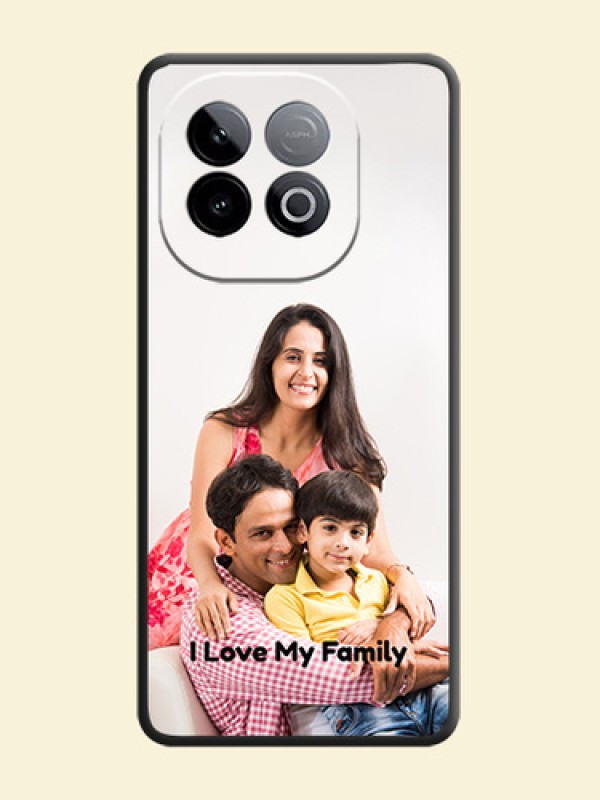 Full Single Pic Upload With Text On Space Black Custom Soft Matte Mobile Back Cover - iQOO Neo 10 5G