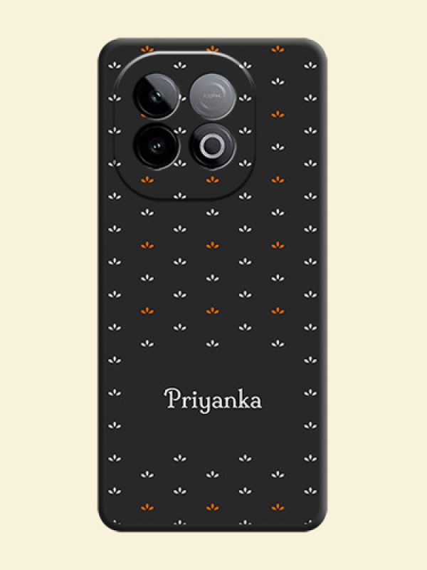 Simple Pattern With Custom Text On Space Black Custom Soft Matte Mobile Back Cover - iQOO Neo 10 5G