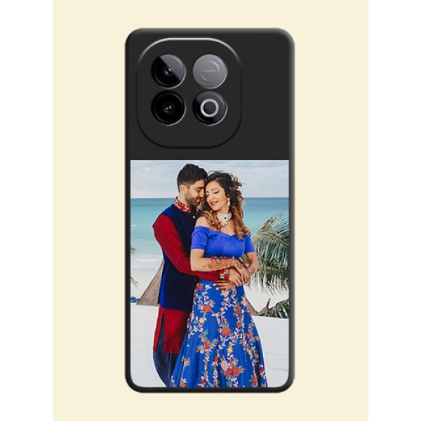 Image Upload With Space Black Color On Custom Soft Matte Mobile Back Cover - iQOO Neo 10 5G