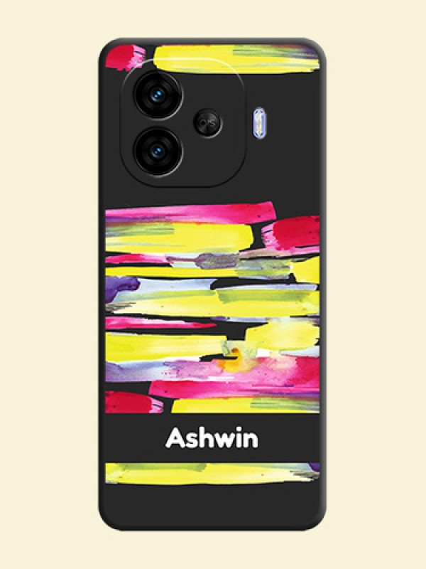 Brush Coloured On Space Black Custom Soft Matte Mobile Back Cover - iQOO Neo 10R 5G