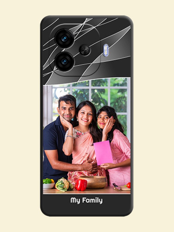 Mixed Wave Lines on Photo On Space Black Custom Soft Matte Mobile Back Cover - iQOO Neo 10R 5G