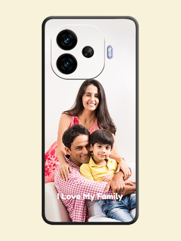 Full Single Pic Upload With Text On Space Black Custom Soft Matte Mobile Back Cover - iQOO Neo 10R 5G