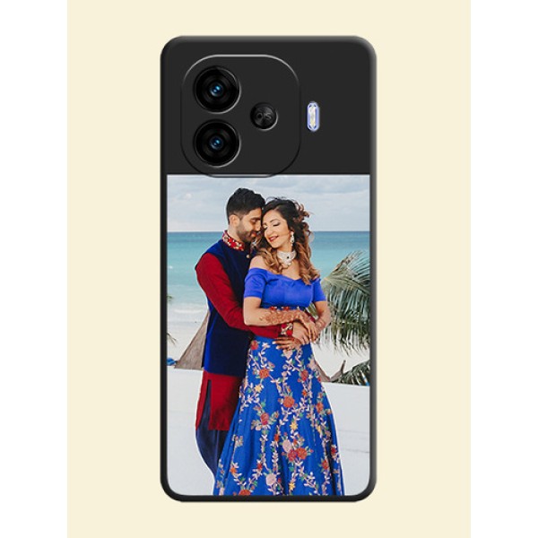 Image Upload With Space Black Color On Custom Soft Matte Mobile Back Cover - Iqoo Neo 10R 5G