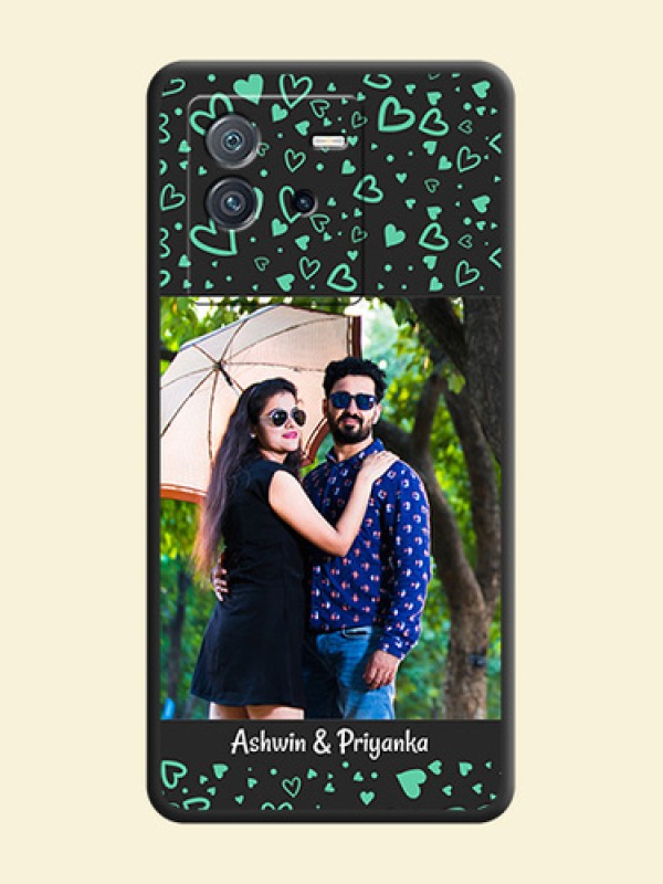 Sea Green Indefinite Love Pattern on Photo on Space Black Soft Matte Mobile Cover - iQOO Neo 6 5G