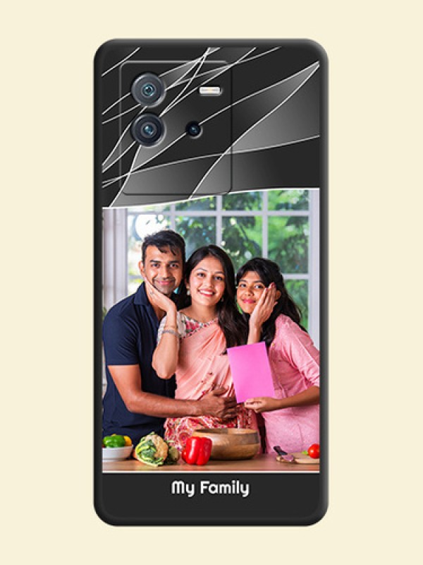 Mixed Wave Lines on Photo on Space Black Soft Matte Mobile Cover - iQOO Neo 6 5G