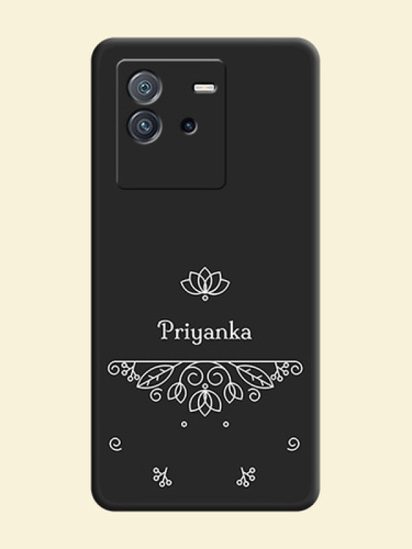 Lotus Garden Custom Text On Space Black Personalized Soft Matte Phone Covers -Iqoo Neo 6 5G