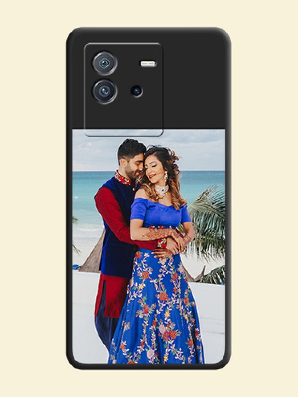 Image Upload With Space Black Color On Custom Soft Matte Mobile Back Cover - Iqoo Neo 6 5G